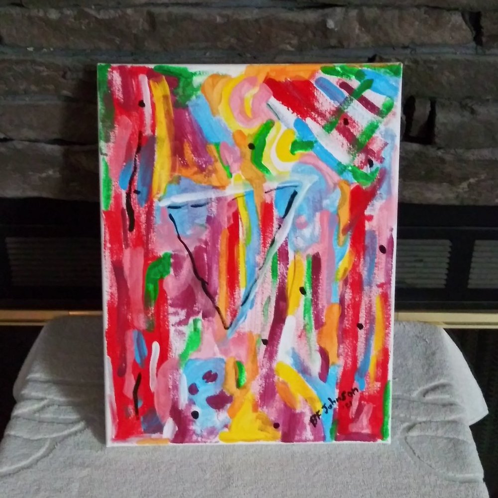 One of a Kind Abstract Painting with Signature